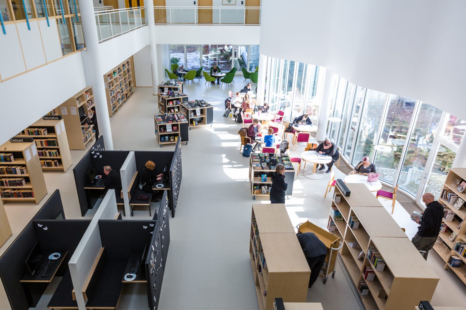 People at Lahti main library