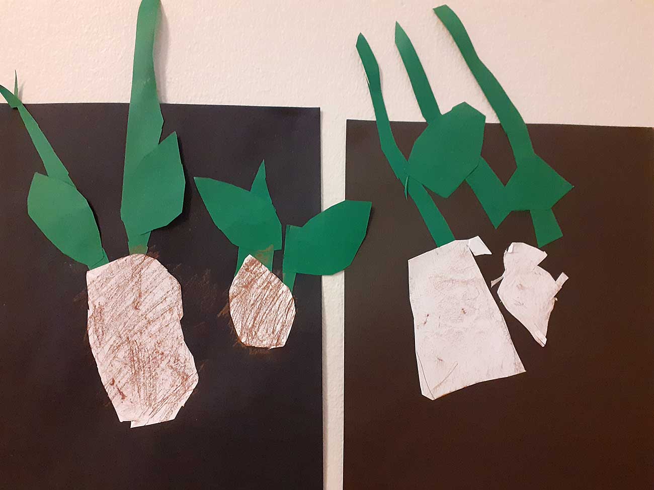 Kuva varhaiskasvatuksen kiertotaloudesta lapsen piirtämänä