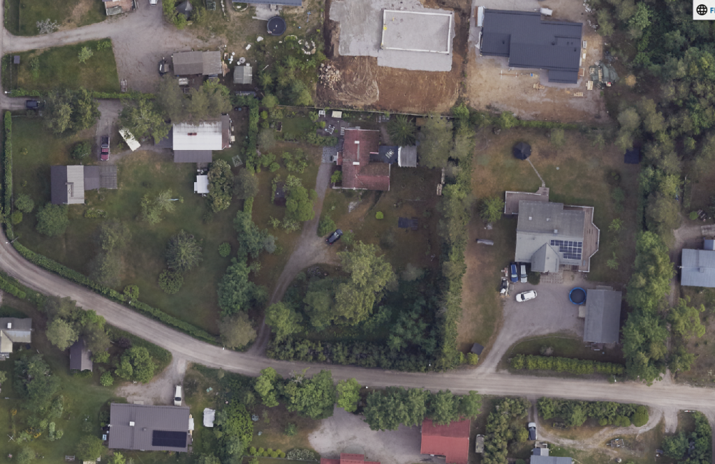 Ilmakuva Heikintien asuinalueesta.