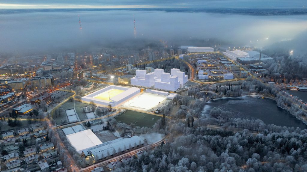 Kaavaluonnosvaihtoehdossa 2, osoitetaan edellistä enemmän rakentamista. Vaihtoehto mahdollistaisi Kariniemenkadun katkaisun ja uutta rakentamista Kartanonkadun varteen.