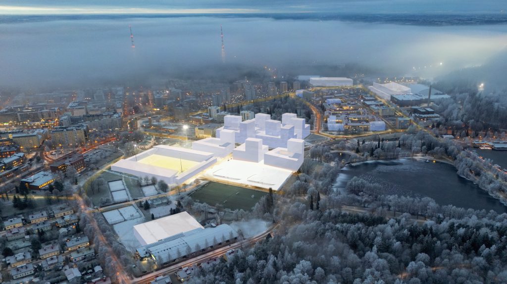 Kaavaluonnosvaihtoehdossa 3 osoitetaan eniten rakentamista. Se mahdollistaisi Kariniemenkadun katkaisun ja stadionin käännön.