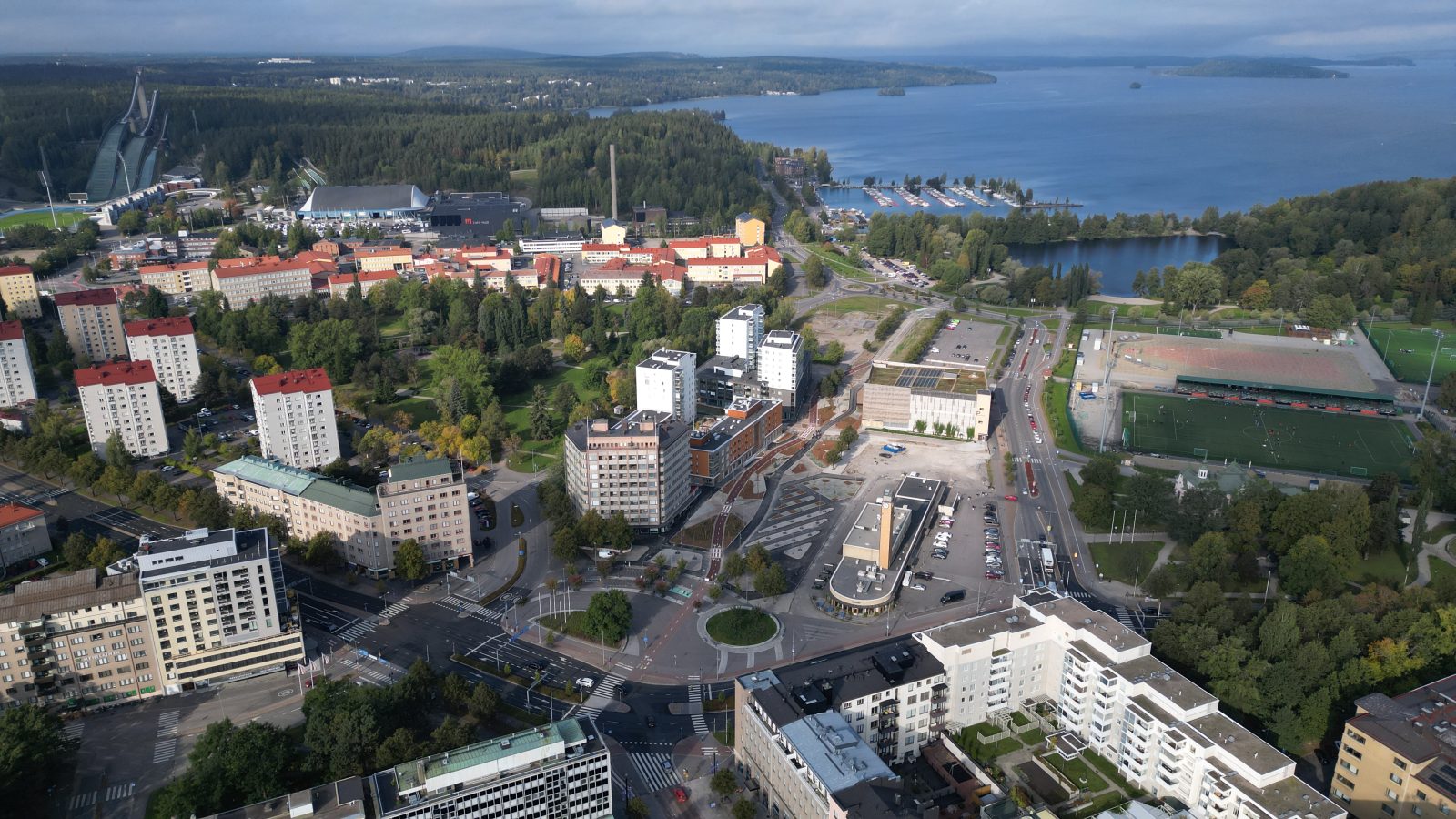 Ilmakuva Lahden Ranta-Kartanon alueesta