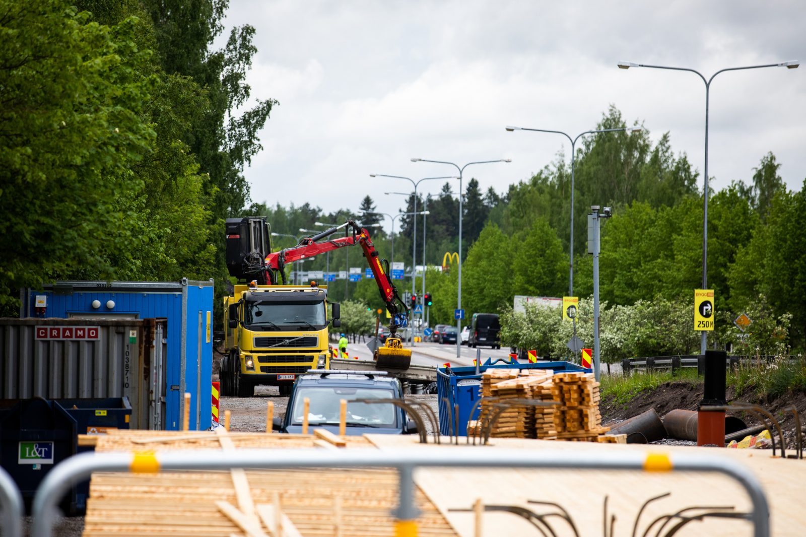 Kuvituskuva infratyömaasta