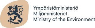 Ympäristöministeriön logossa on Suomen vaakunan leijona.