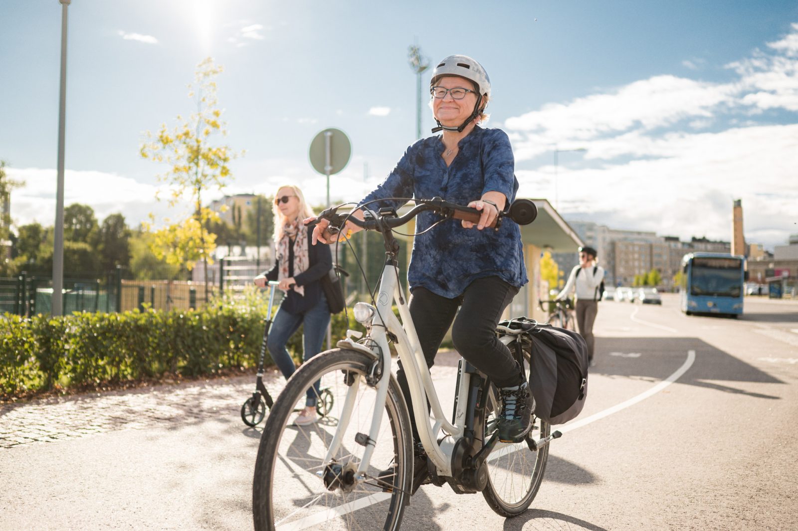 Tutkimuksen mukaan hyvä infrastruktuuri mahdollistaa pitkätkin pyöräilyt.