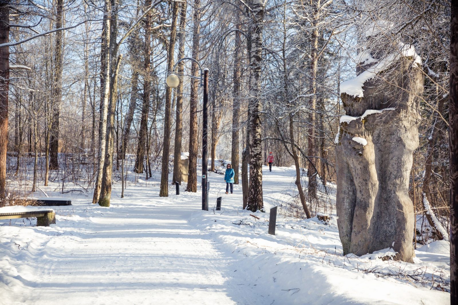 Talvipäivän viettoa Lanu-puistossa