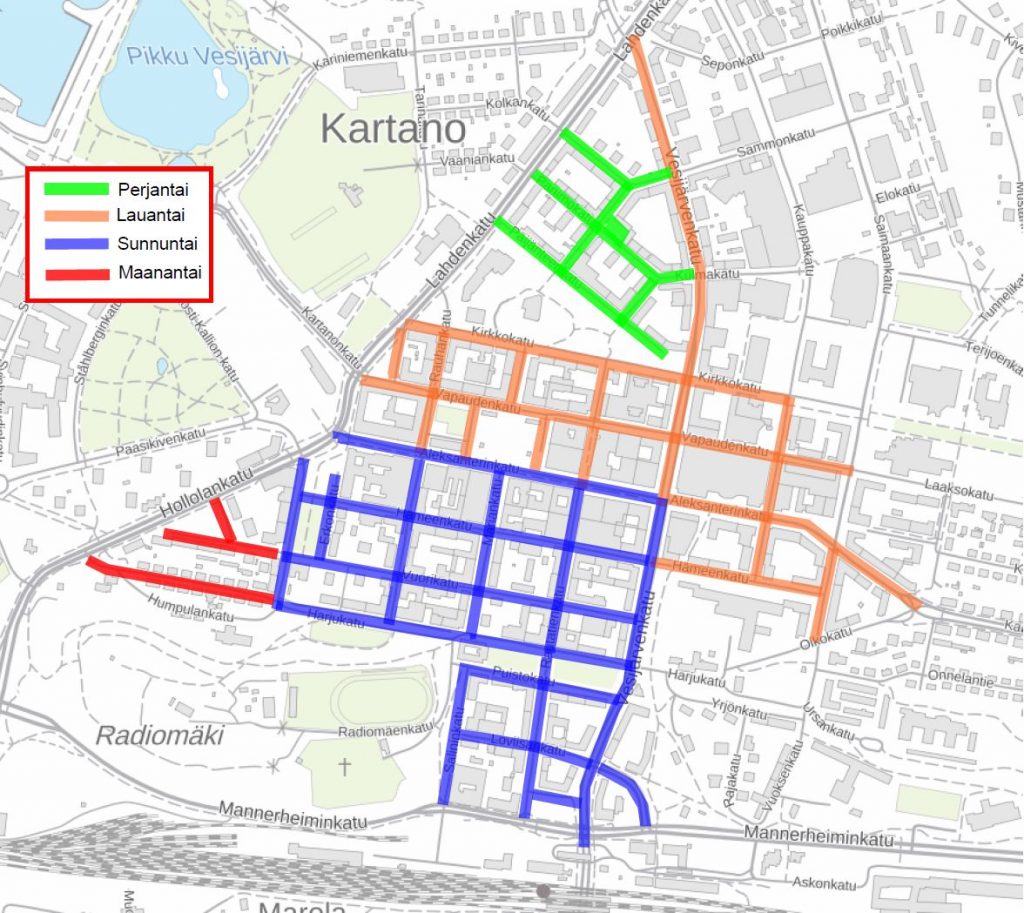 Karttakuva Operaatio Hiekkamyrskyn etenemisestä