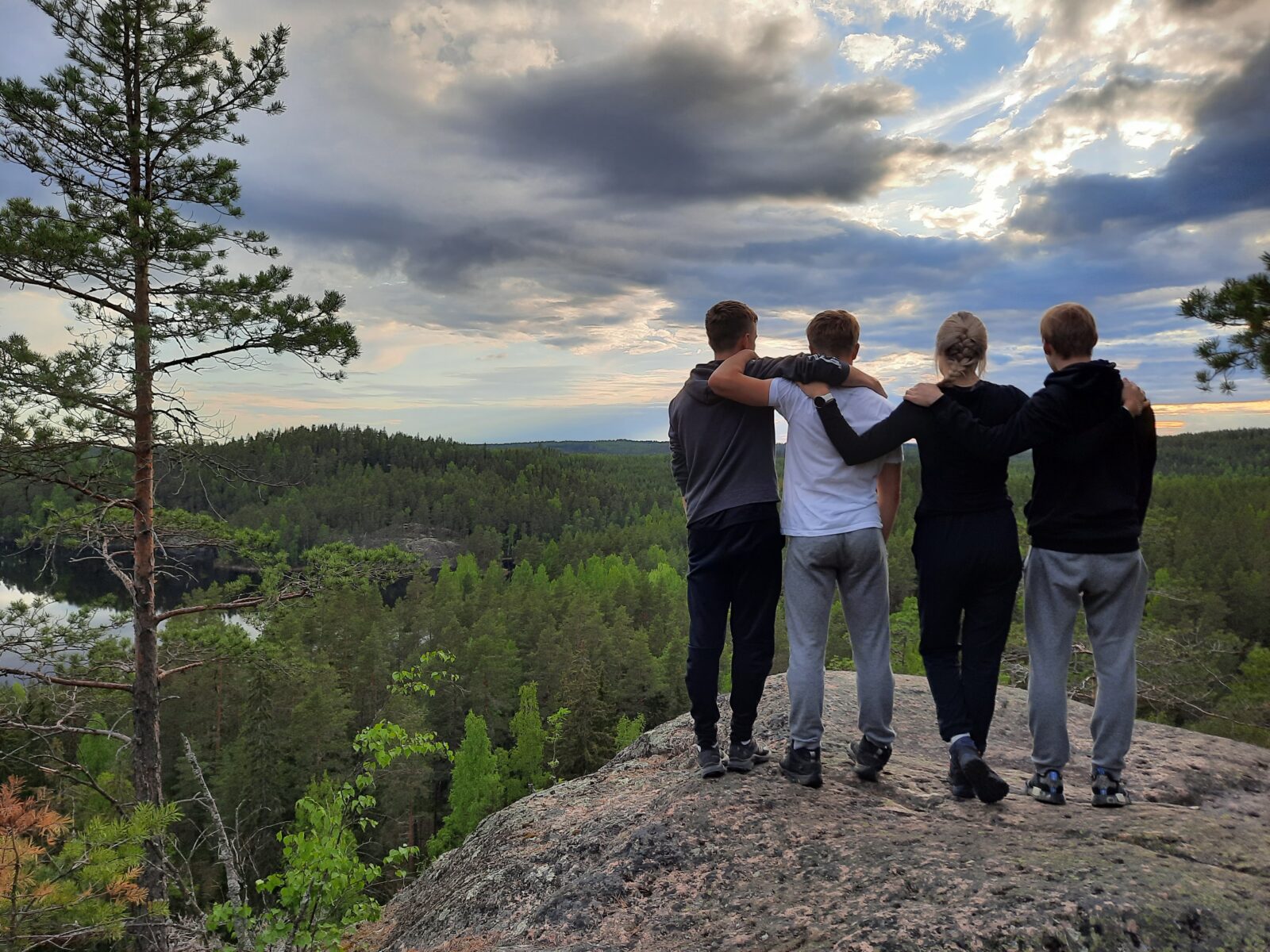 The picture was taken during a three-day Year 9 hike in Repovesi in the spring.