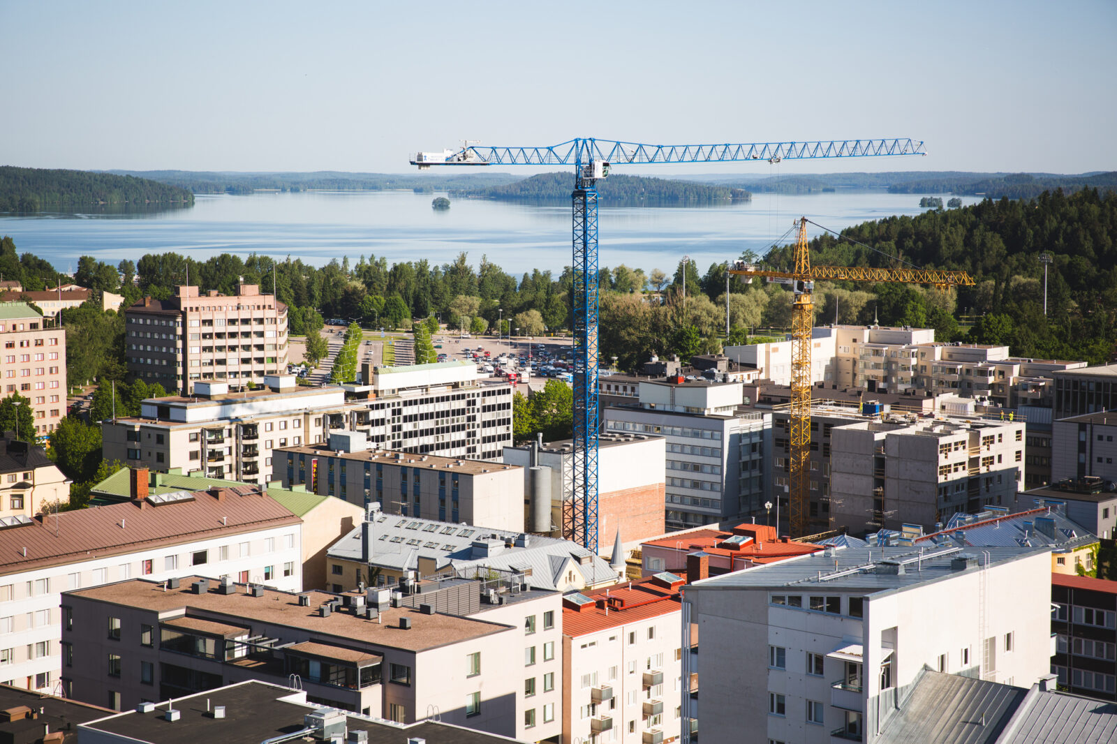 Ilmakuva rakentuvasta Lahdesta