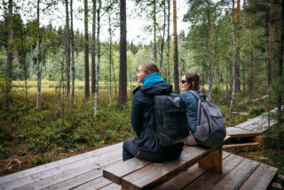 visitors looking at the view